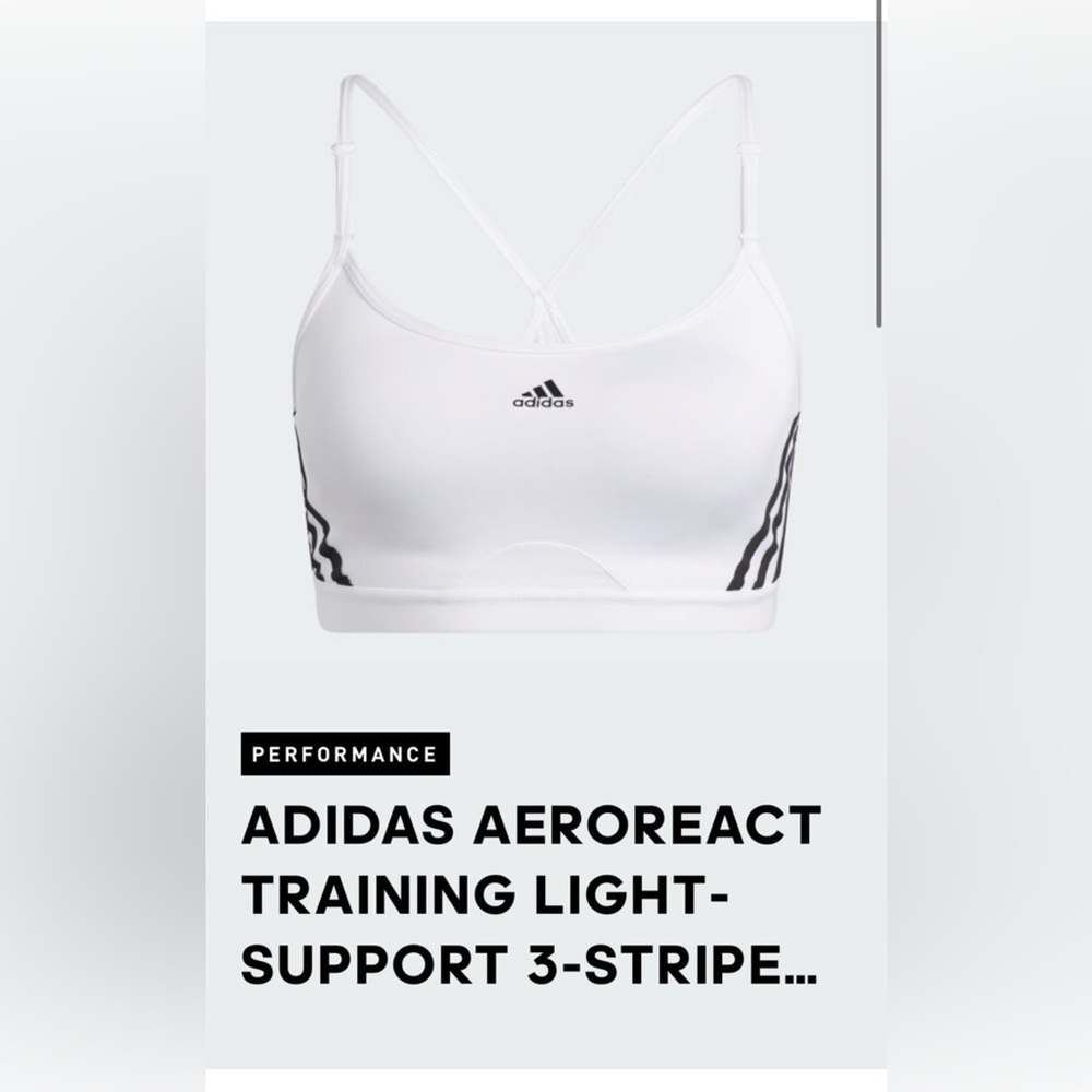 White adidas Sports Bra
